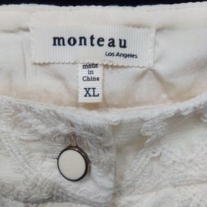 Monteau ivory lace shorts XL